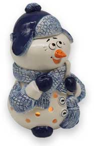 Tealight holder snowman Fjodor
