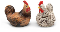 Dekohühner creme-braun