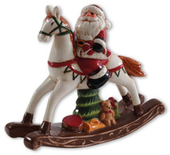 Schaukelpferd mit Santa Claus