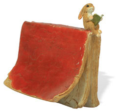Buch stehend mit Hase Stupsi