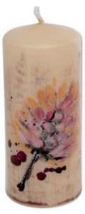 Candle cylinder "Hortensie" (hydrangea)