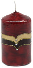 Kerzenzylinder Ornament 8 rot