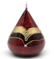 Candle ellipse Ornament 8 red