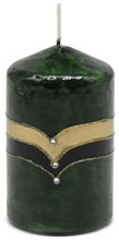 Candle cylinder Ornament 8 green