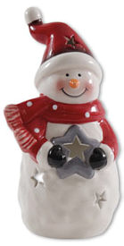 Tealight holder snowman "Basti"