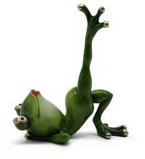 Frosch Isabelle beim Sport