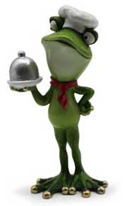 Frosch Pascal serviert