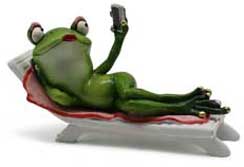 Frosch Isabelle im Urlaub