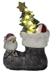 Schuh mit Spatz, LED