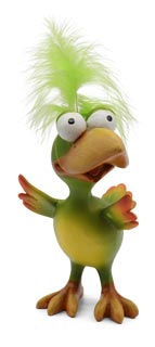 Spatz "Siggi" stehend, Polyresin