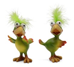 Spatz "Siggi" stehend, Polyresin