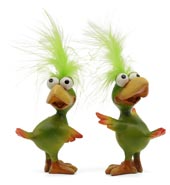 Spatz "Siggi" stehend, Polyresin