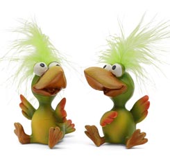 Spatz "Siggi" sitzend, Polyresin