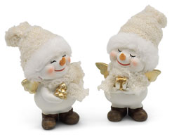 Snowman Snowflake, 2er Mix, Polyresin