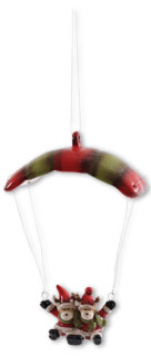 Rentiere mit Paragleiter