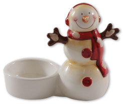 Teelichthalter Schneemann "Bert"