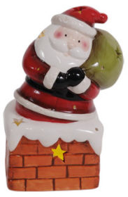 LED Santa Claus on chimney
