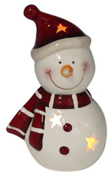 Teelichthalter Schneemann Wolli