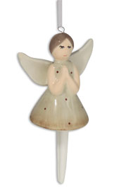 Anhänger Engel creme, Keramik