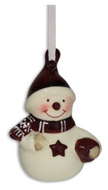 Anhänger Schneemann Rudolf, Keramik