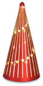 Glaskegel rote Sterne, LED