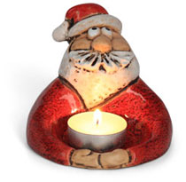 Teelichthalter Santa Claus