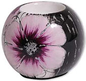 Teelichthalter aus Keramik "Blume"