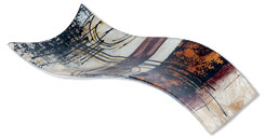 Glass plate "Andromeda" curved