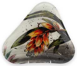 Glass plate "Lobelie" triangular