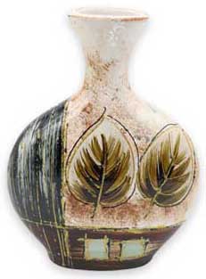 Vase "Blatt" bauchig