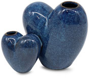 Vase 2 Herzen Keramik-Serie "Azzur"