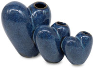Vase 3 Herzen Keramik-Serie "Azzur"