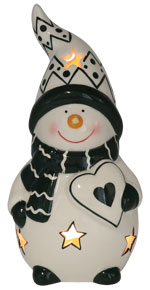 Tealight holder snowman Gunar