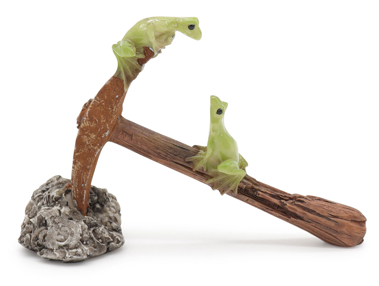 Pair of frogs Elfriede & Erwin on pickaxe, 