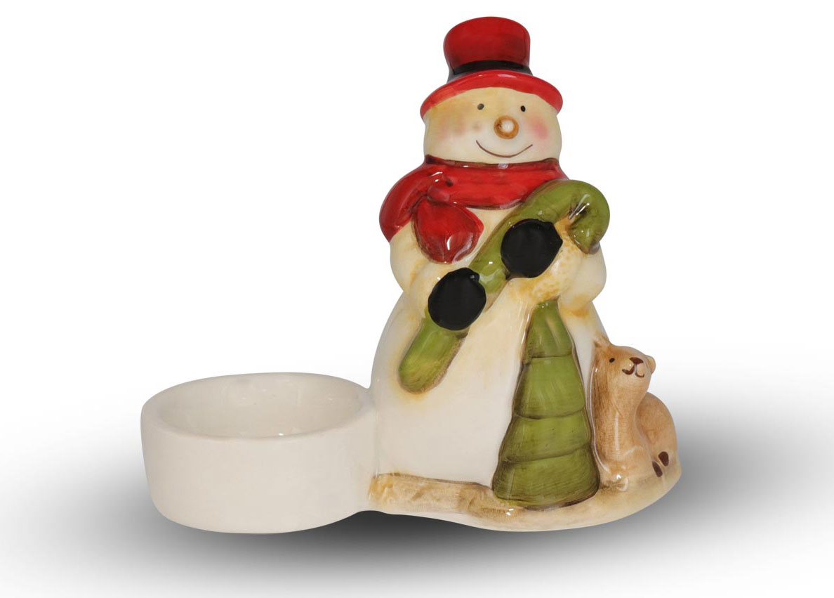 Tealight holder snowman "Fridolin", 