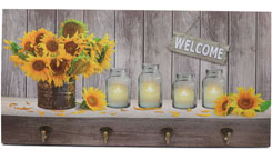 Wandbild mit LED "Sonnenblumen"