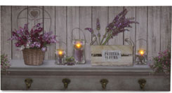 Wandbild mit LED "Lavendel"