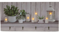 Wandbild mit LED "Laterne"