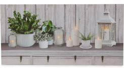 Wandbild mit LED "Laterne"