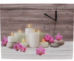 Wall clock with LED "Candles"