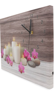 Wall clock with LED "Candles"