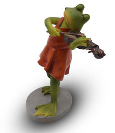 Frog Gudrun as violinist