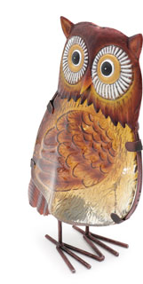 Glas Eule mit LED