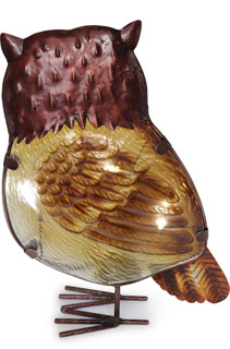 Glas Eule mit LED