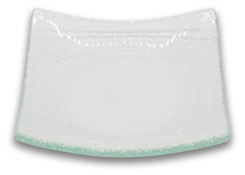 Vaulted glass plate clear