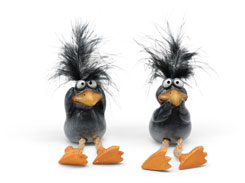 Kantensitzer Vogel Mia & Sammy, Polyresin