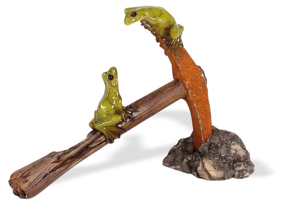 Pair of frogs Elfriede & Erwin on pickaxe, 