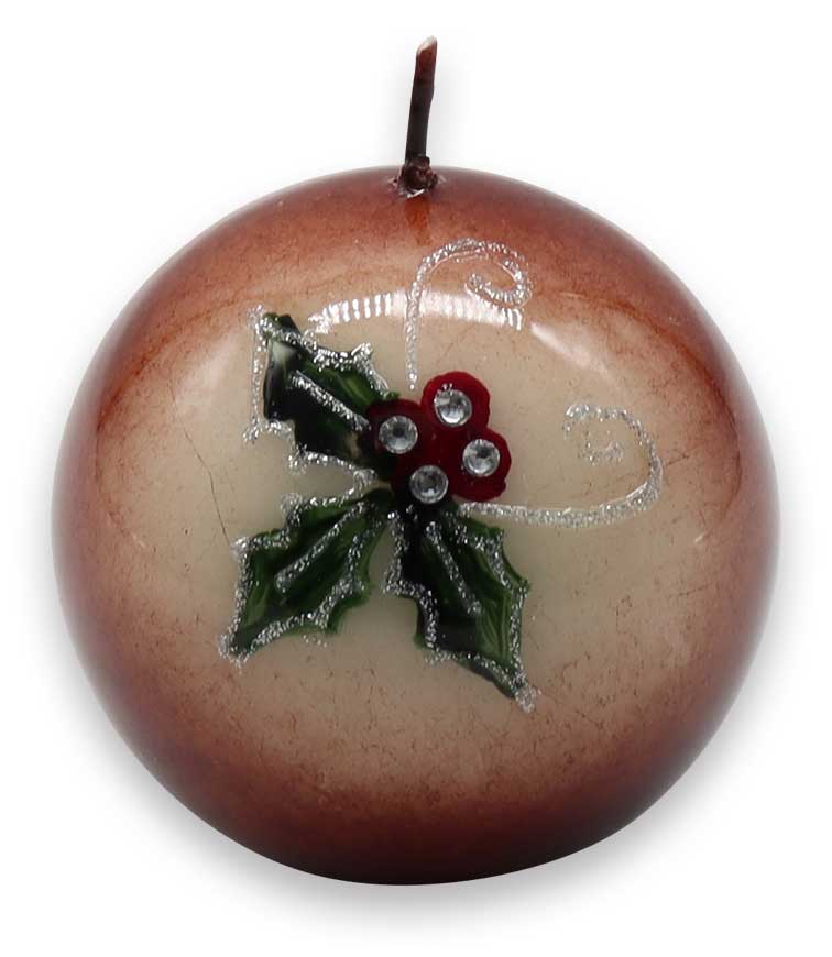 Candle ball "Weihnachtsstern" (christmas star) brown, 