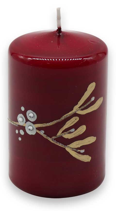 Candle cylinder "Wega" red, 
