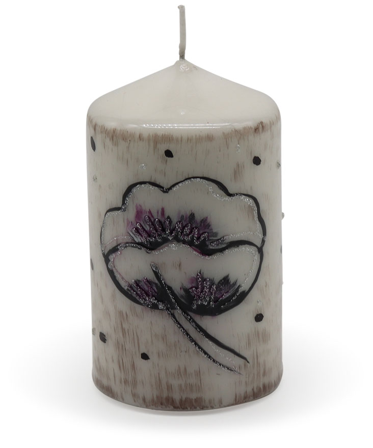Candle cylinder "Weisse Lilie" (white lily), 